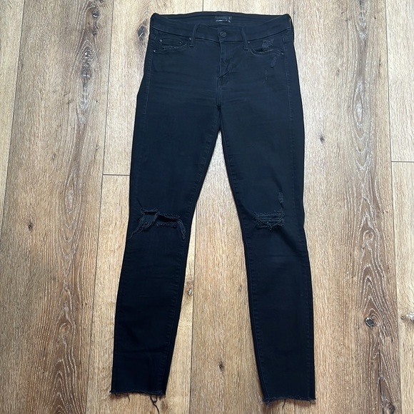 Mother The Looker Distressed Ankle Fray in Guilty as Sin Size 24 - Picture 3 of 11